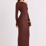 REYNA MAXI DRESS CHOCOLATE 3