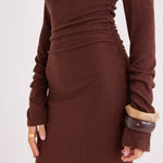 REYNA MAXI DRESS CHOCOLATE 4