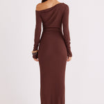 REYNA MAXI DRESS CHOCOLATE 7