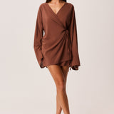 BREE WRAP MINI DRESS