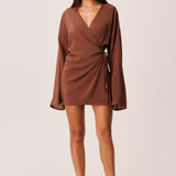 BREE WRAP MINI DRESS