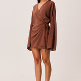 BREE WRAP MINI DRESS