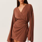 BREE WRAP MINI DRESS