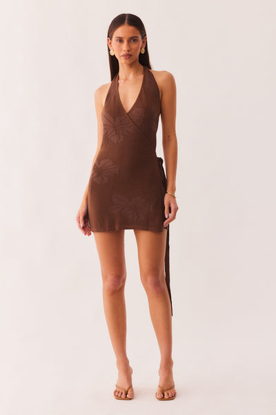 tahini mini dress TAHITI WRAP MINI DRESS – SNDYS