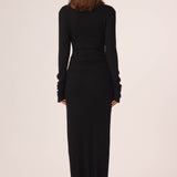 FOXX LONG SLEEVE MAXI DRESS