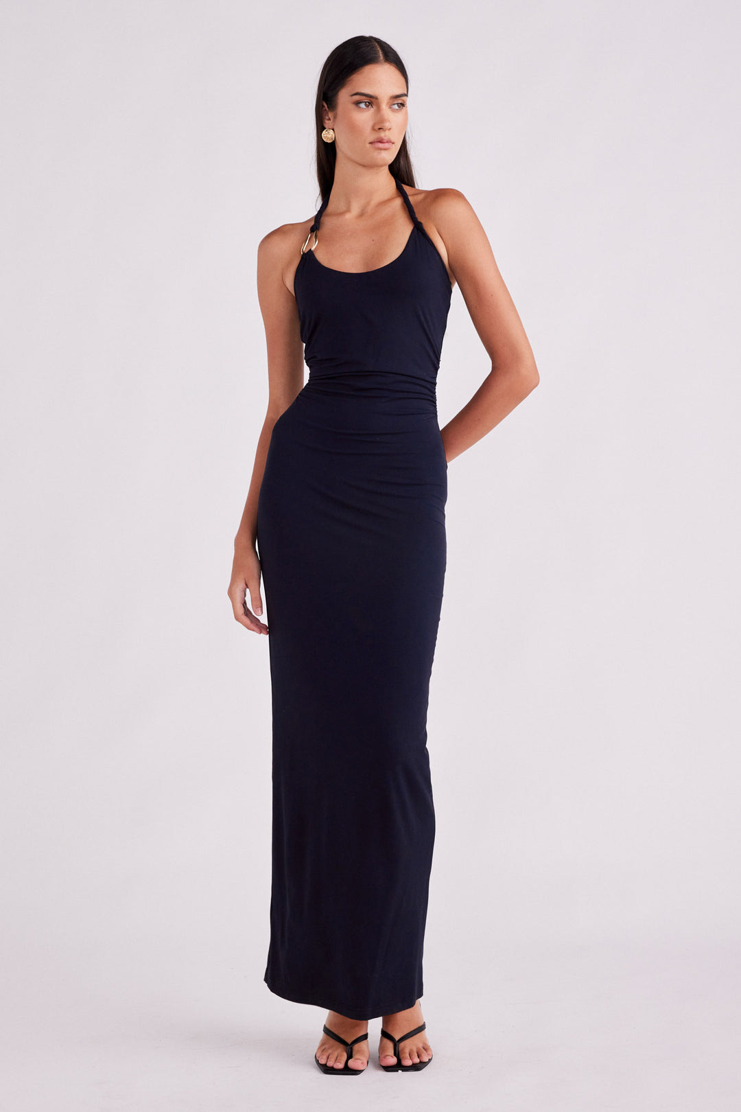 Cotton Maxi Dress in Ash