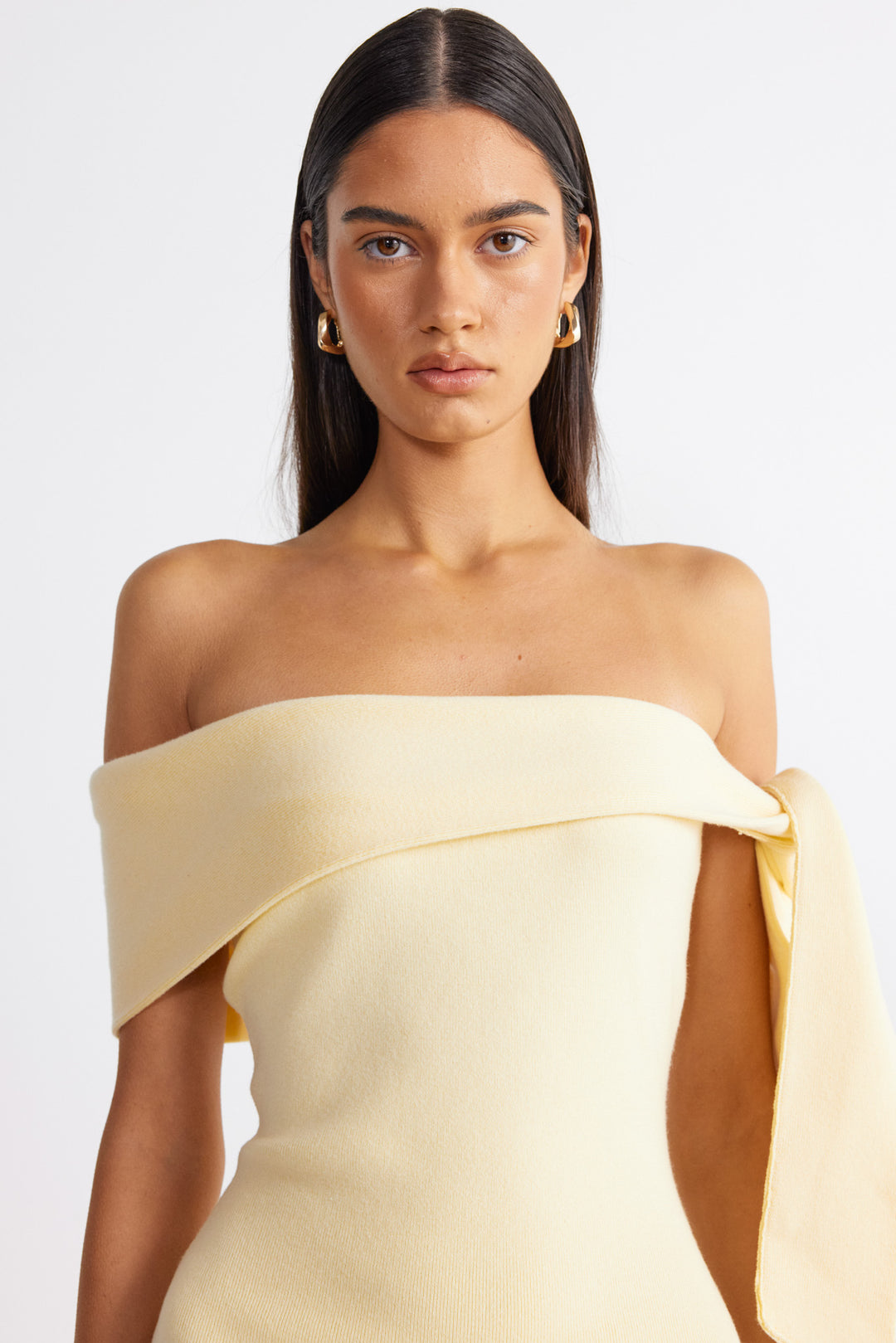 For Love Strapless Balloon Skirt Mini Dress Panna Cotta